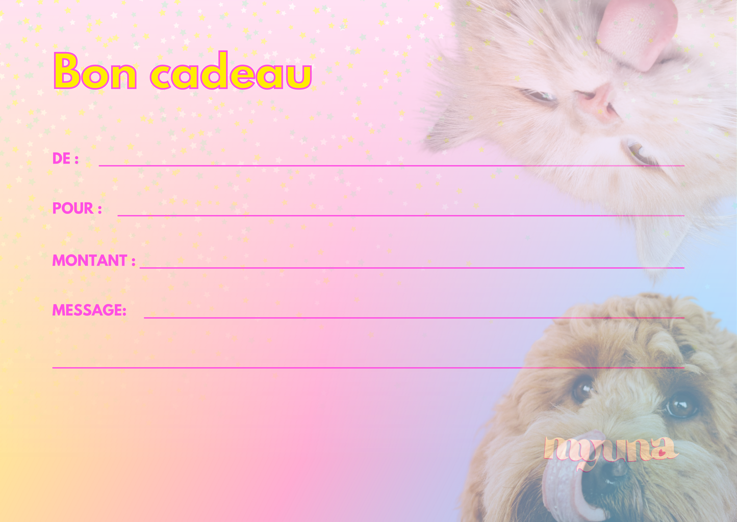 Carte cadeau ☆ Myuna
