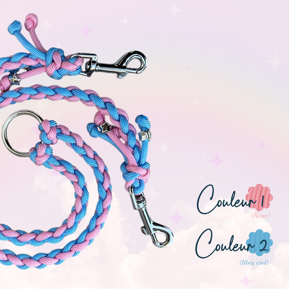 Laisse Paracorde Double ☆ Pinky