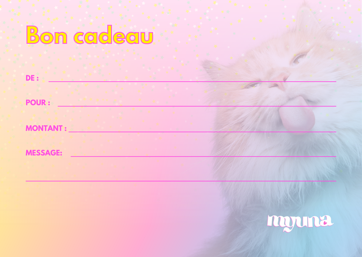Carte cadeau ☆ Myuna