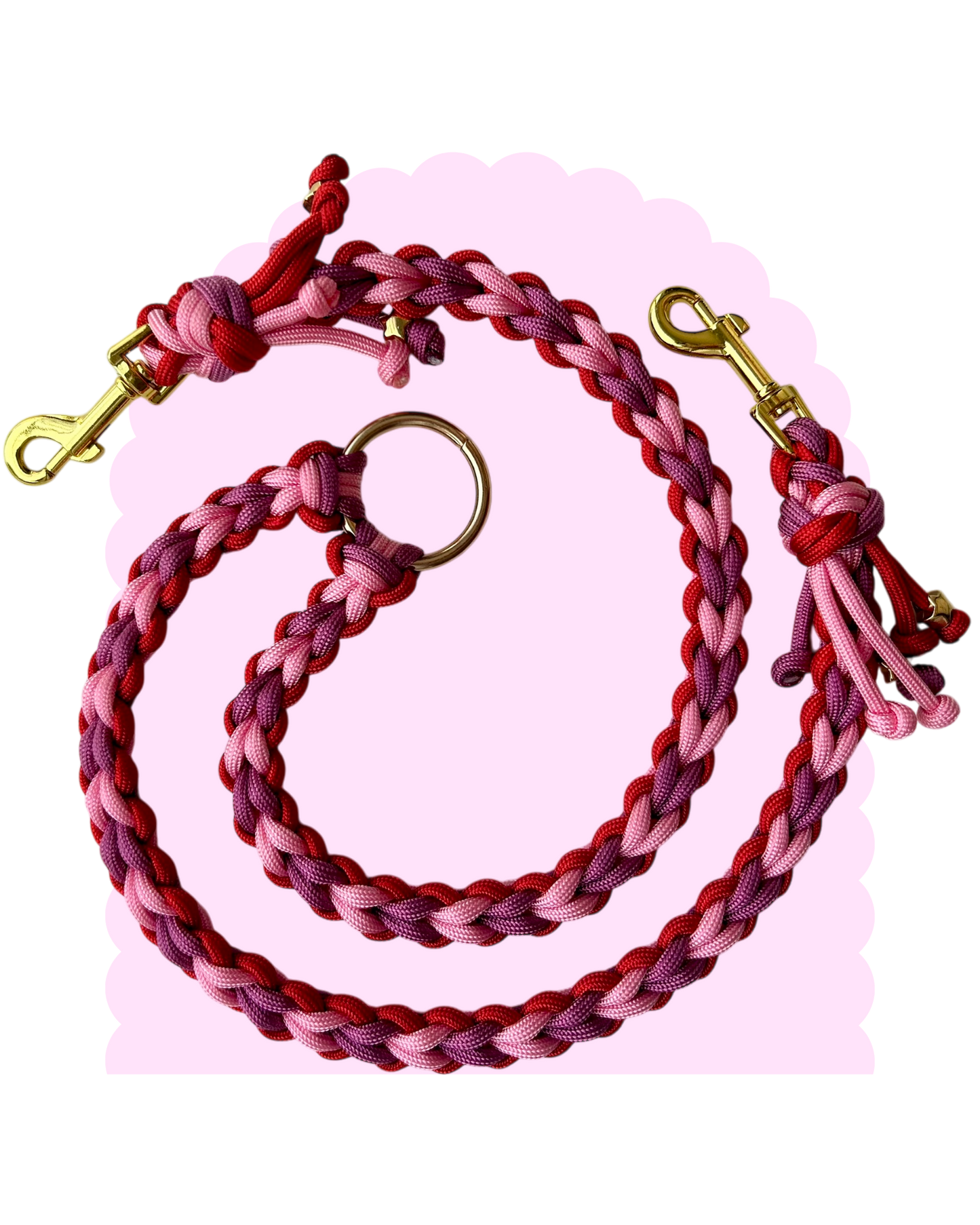 Accessoire double laisse en paracorde ☆ Perle