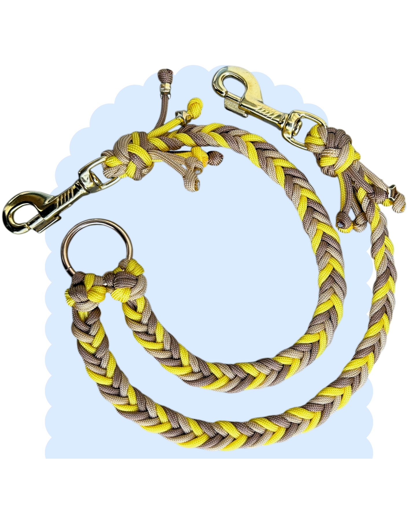 Accessoire double laisse en paracorde ☆ Praline