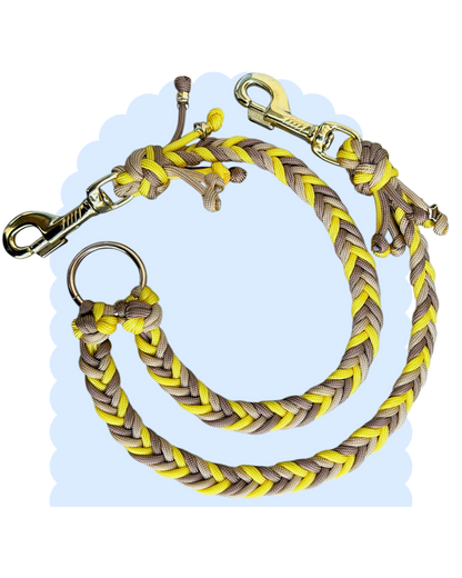 Accessoire double laisse en paracorde ☆ Praline