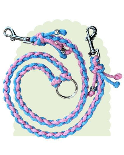 Accessoire double laisse en paracorde ☆ Pinky