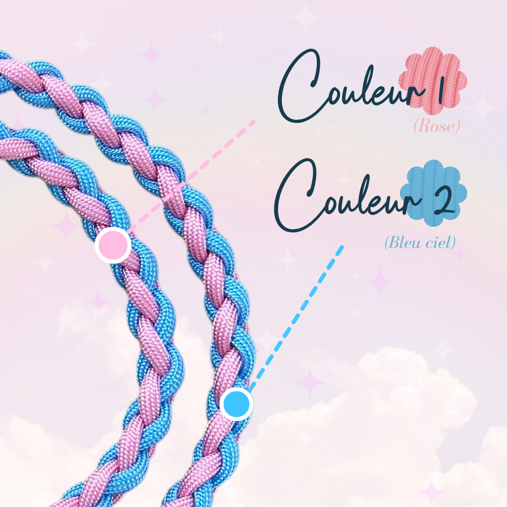 Laisse Paracorde Double ☆ Pinky